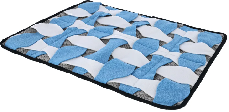 kerbl-pet-tapis-renifler-waffle-gris-blanc-bleu image 1