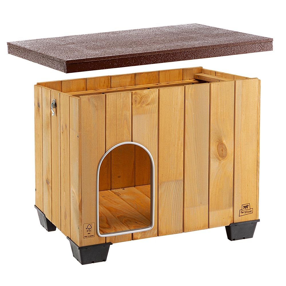 ferplast-baita-niche-chien-ext-rieur-bois-fsc-m-67-x-53-x-56-cm-avec-toit-ouvran image 4