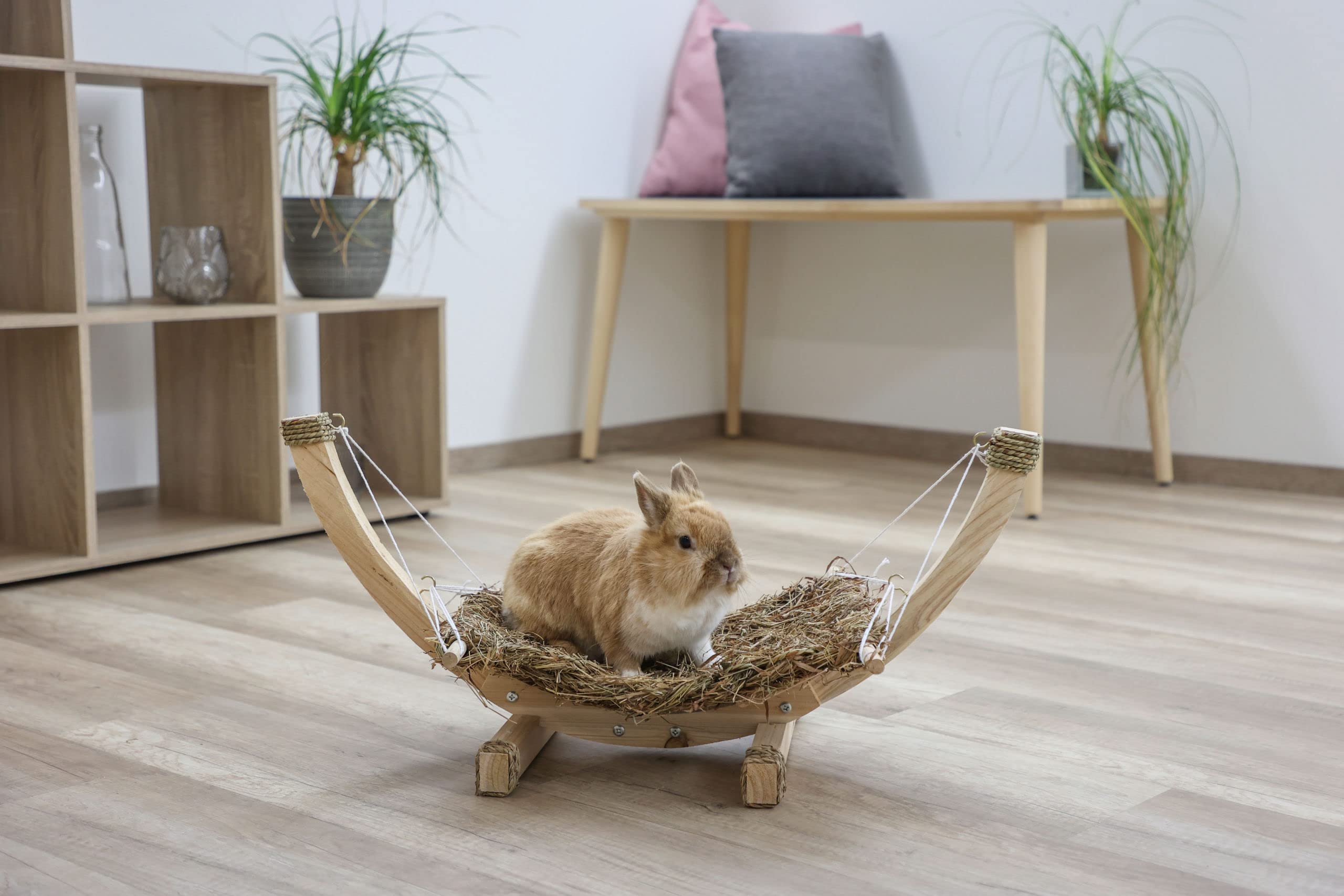 kerbl-pet-siesta-hamac-en-foin-pour-petits-animaux-73-x-36-x-34-cm-avec-structur image 3