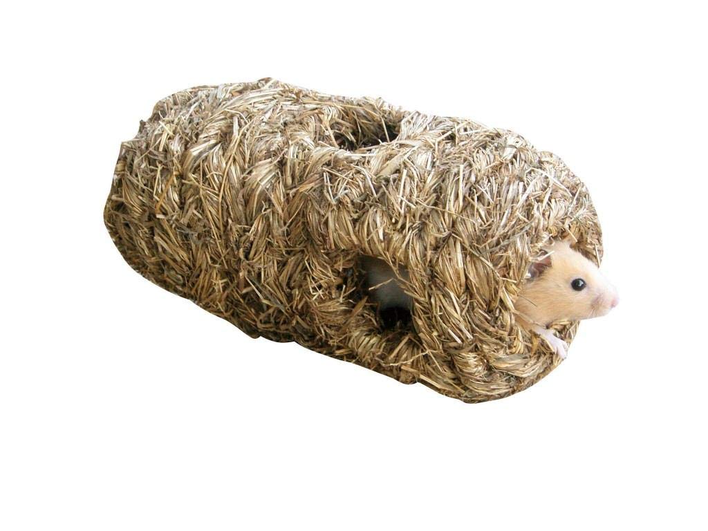 kerbl-pet-tube-d-herbe-nid-rongeurs-18x10x10-cm-6-trous-100-naturel image 1