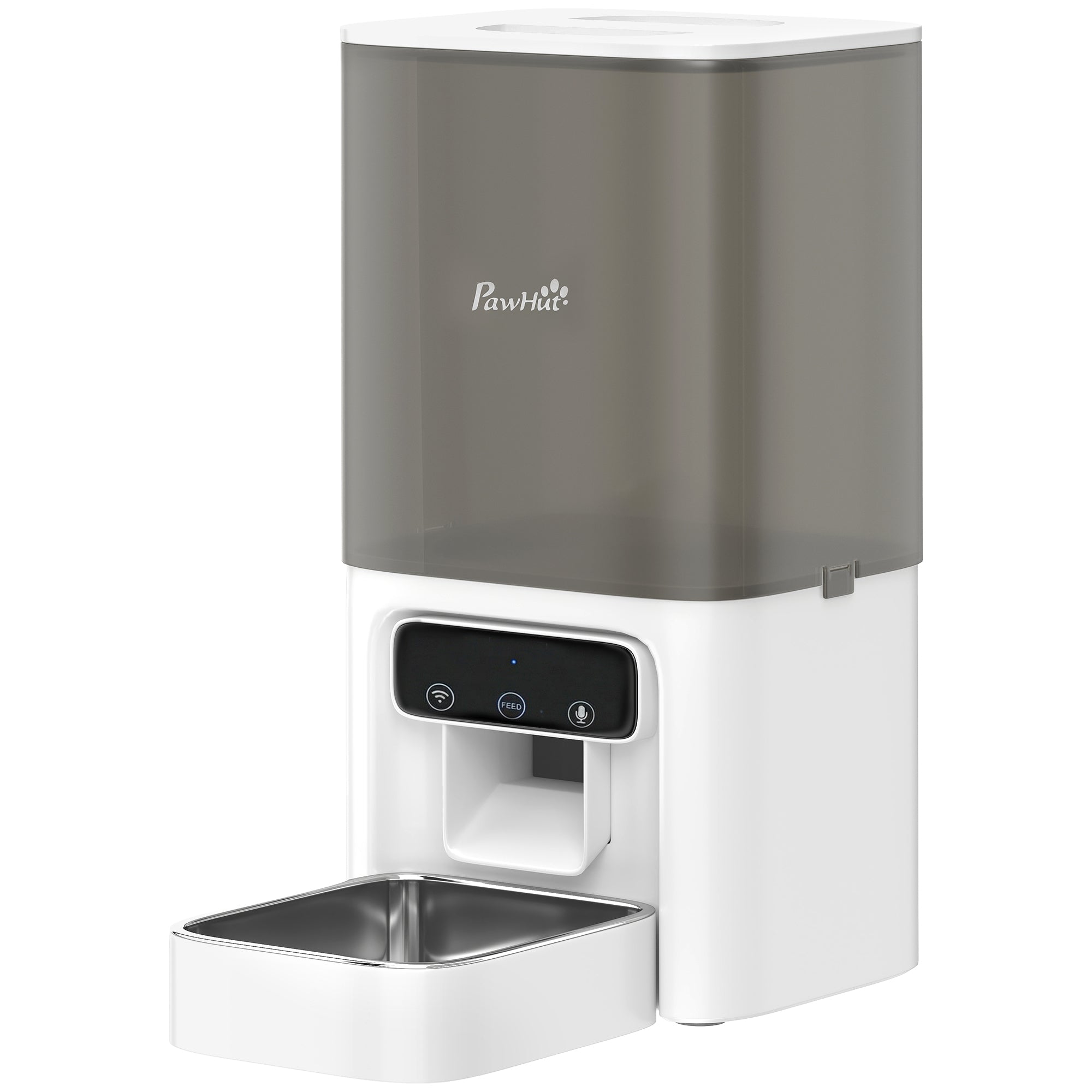 pawhut-distributeur-automatique-pour-chat-4-5-l-avec-bol-inox-wifi-jusqu-10-repa image 2