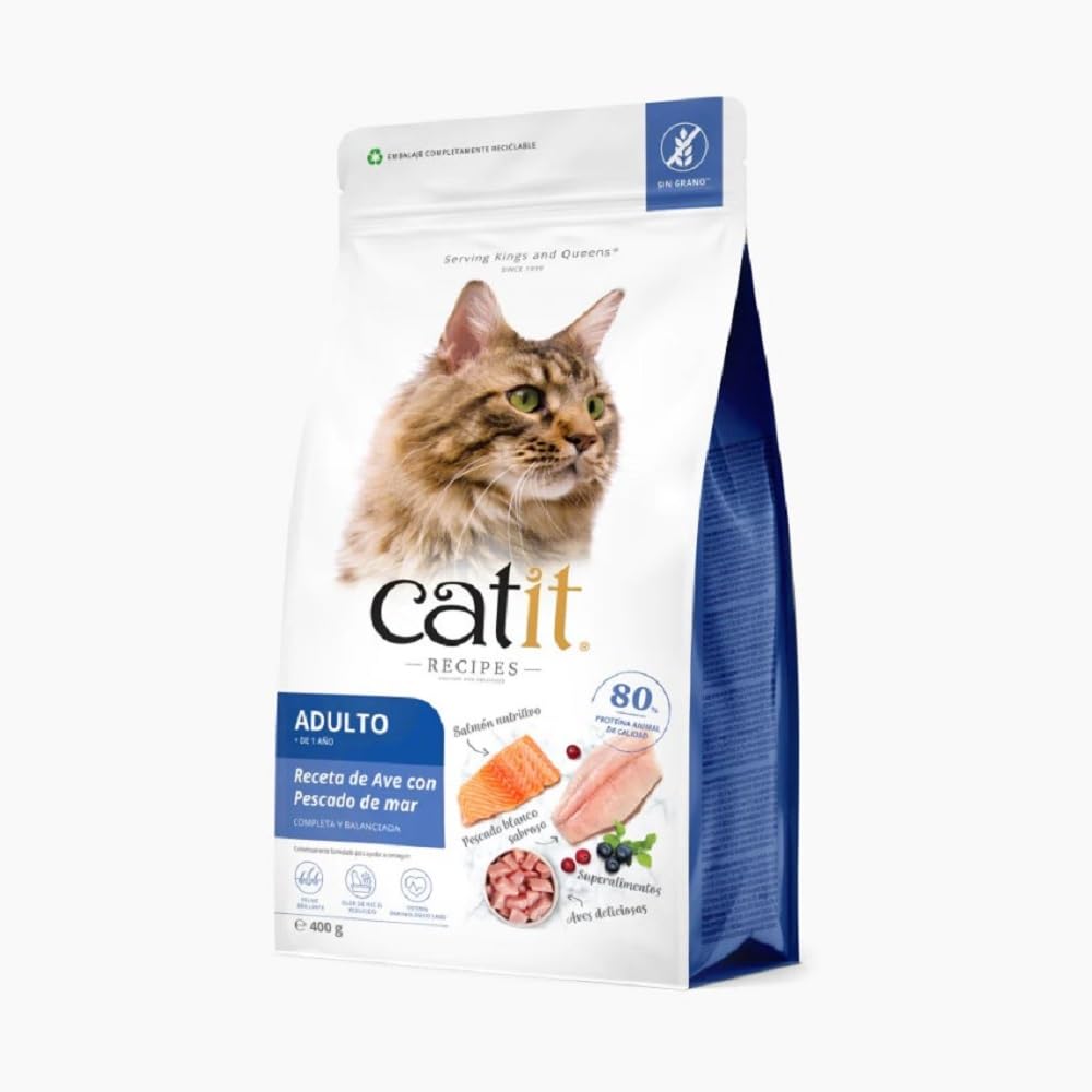 catit-recipes-adulte-poisson-de-mer-p-t-e-pour-chat-400-g image 1