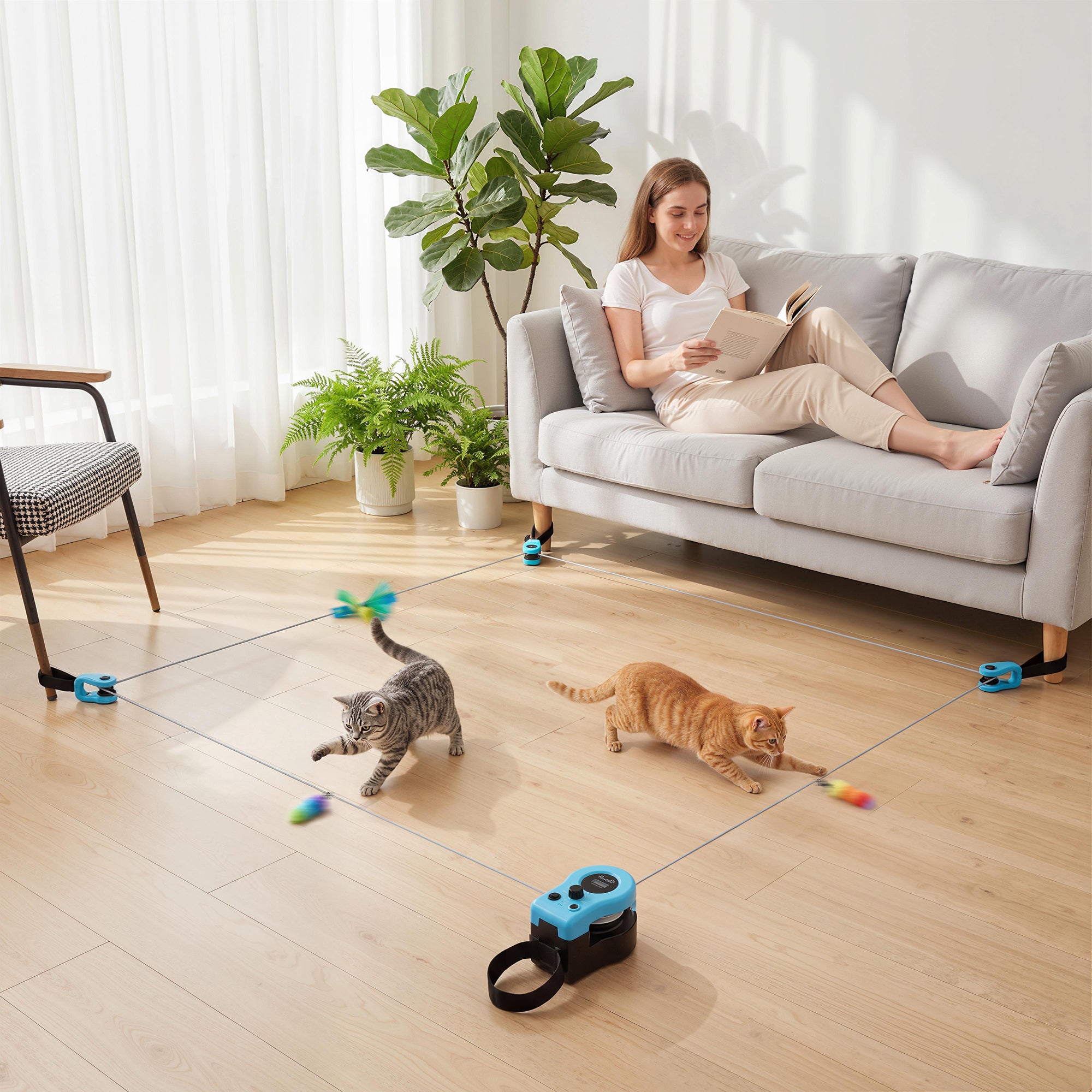 pawhut-jouet-chat-rechargeable-avec-t-l-commande-circuit-diy-et-son-souris image 4