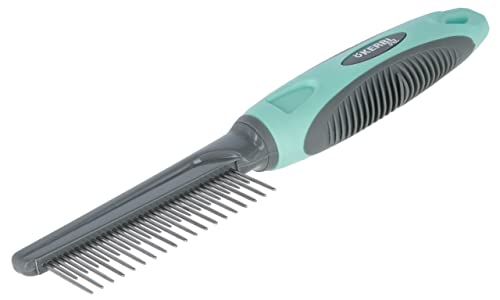 kerbl-pet-peigne-sous-poils-21-cm-turquoise-gris image 2