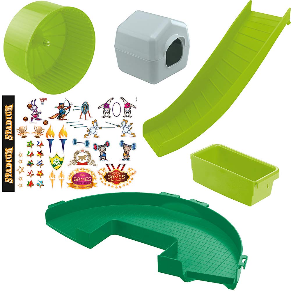 ferplast-stadium-cage-pour-hamster-avec-roue-et-accessoires image 2