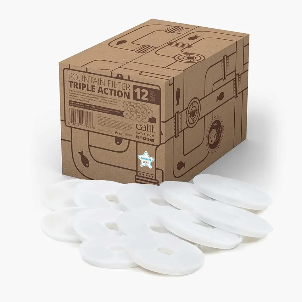 catit-triple-action-pack-de-12-filtres-pour-fontaine-fleur-pour-chat image 1