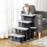 pawhut-arbre-chat-4-marches-2-en-1-escalier-chat-avec-griffoirs-et-balle-suspend image 3