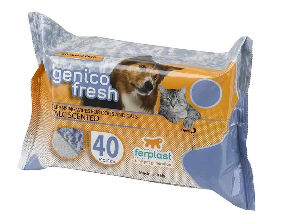 ferplast-genico-fresh-40-talc-lingettes-nettoyantes-chien-et-chat-40-pi-ces image 1