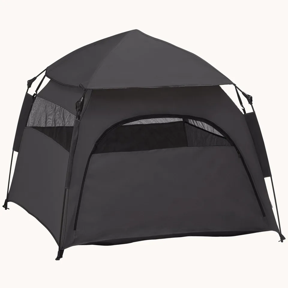 pawhut-tente-pop-up-pour-chien-grand-et-tr-s-grand-avec-sac-gris-fonc image 1
