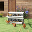 pawhut-pondoir-poules-bois-8-casiers-avec-2-tiroirs-ufs-et-perchoirs-gris image 3