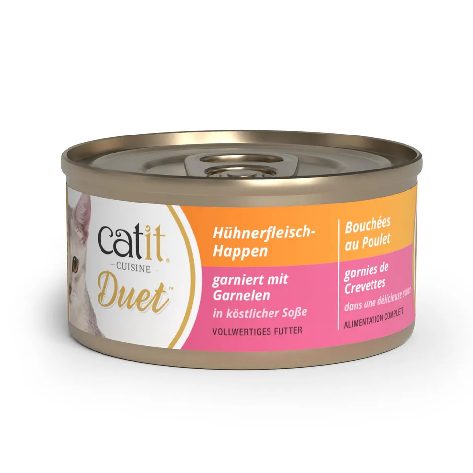 catit-cuisine-duet-poulet-aux-crevettes-en-sauce-75-g-pour-chat image 1