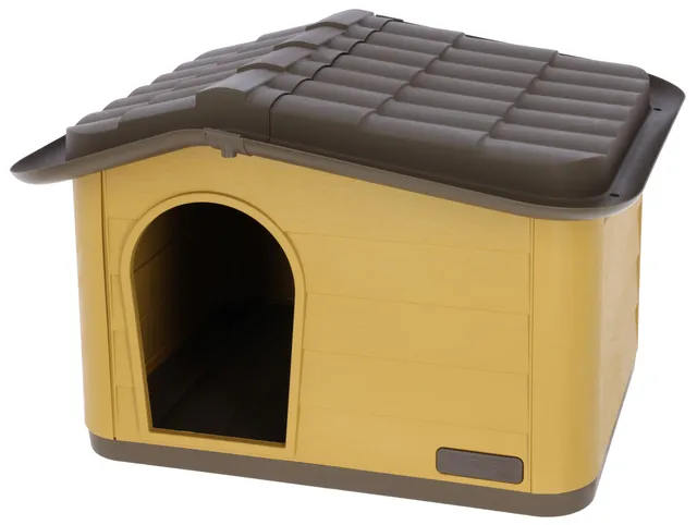 kerbl-pet-paola-eco-maison-chat-miel-noir-60x51x41-cm-plastique-recycl image 1
