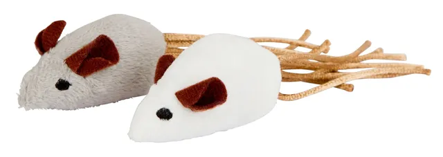 kerbl-souris-de-jeu-blanche-et-grise-7-x-4-cm image 1