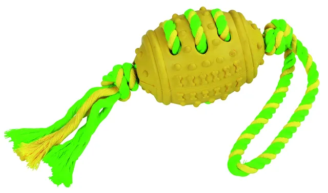 ballon-de-football-avec-corde-kerbl-pour-chien-jouet-en-caoutchouc-et-coton-42-c image 1