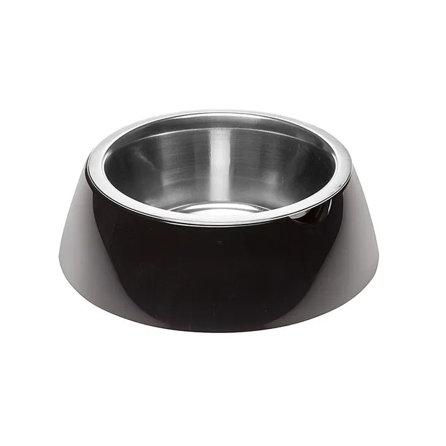 ferplast-jolie-petite-gamelle-chien-chat-inox-0-5-l-support-plastique-noir-antid image 1
