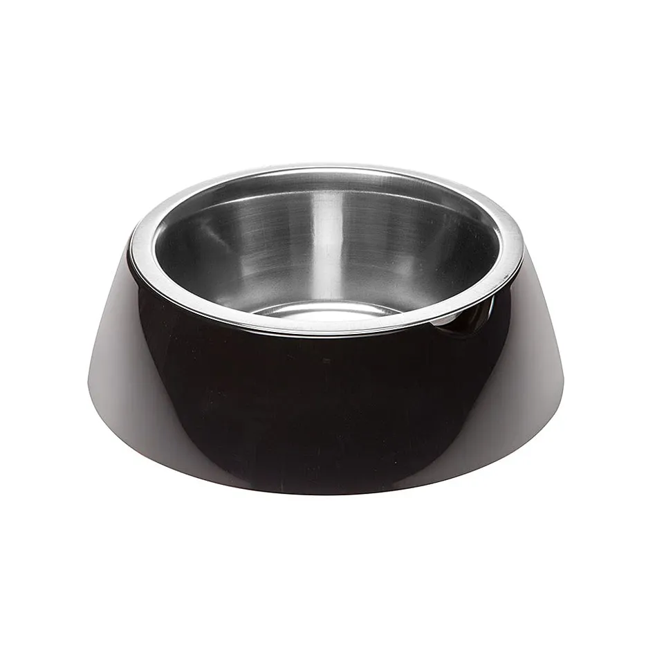 ferplast-jolie-petite-gamelle-chien-chat-inox-0-5-l-support-plastique-noir-antid image 1