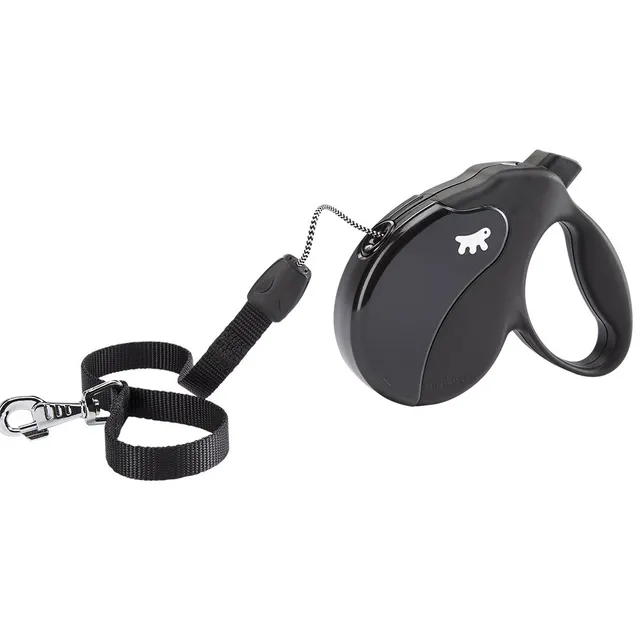 ferplast-amigo-small-laisse-enrouleur-cordon-5-m-pour-chiens-jusqu-15-kg-noire image 1