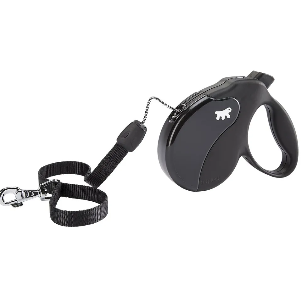 ferplast-amigo-small-laisse-enrouleur-cordon-5-m-pour-chiens-jusqu-15-kg-noire image 1