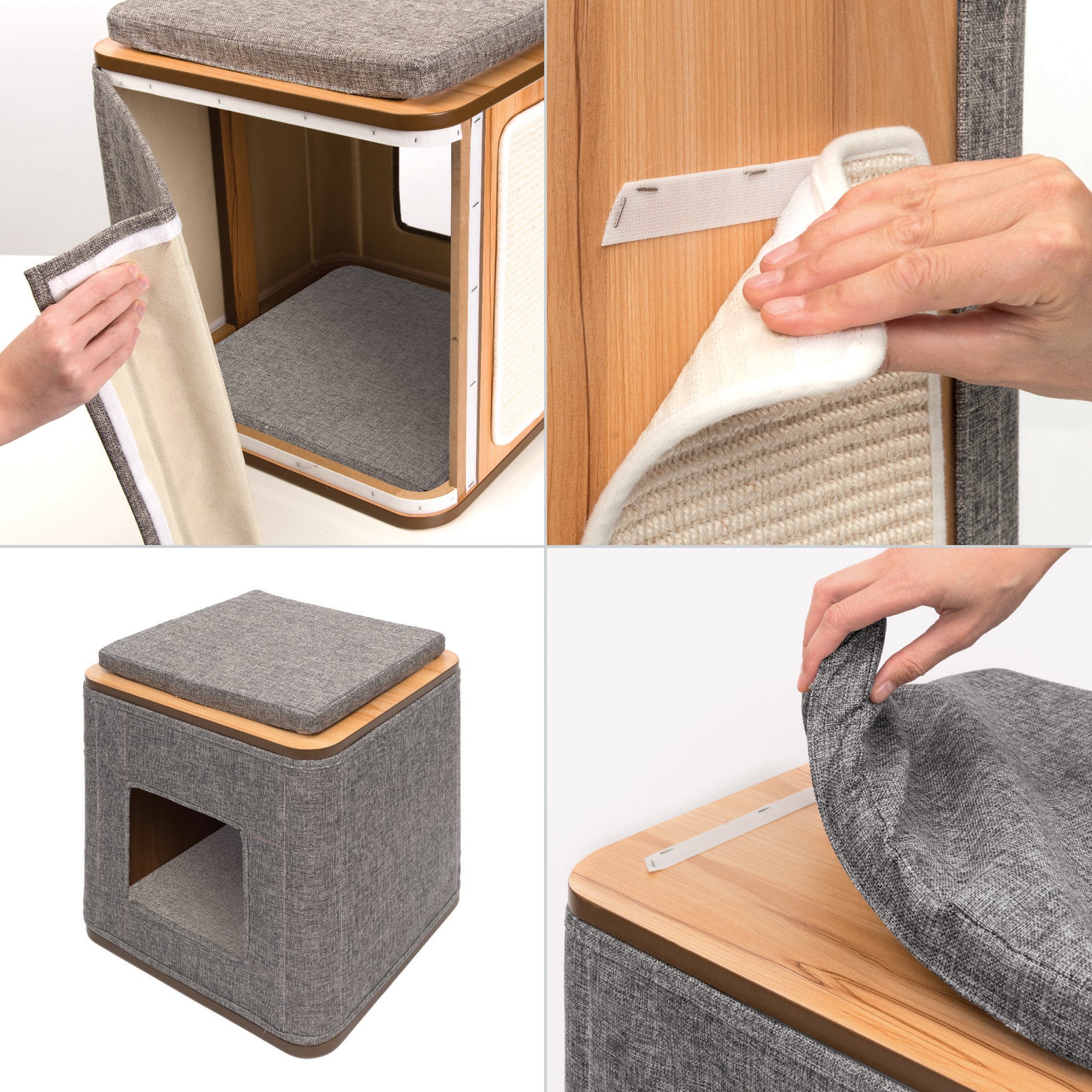 catit-vesper-cubo-meuble-pour-chat-pierre image 2