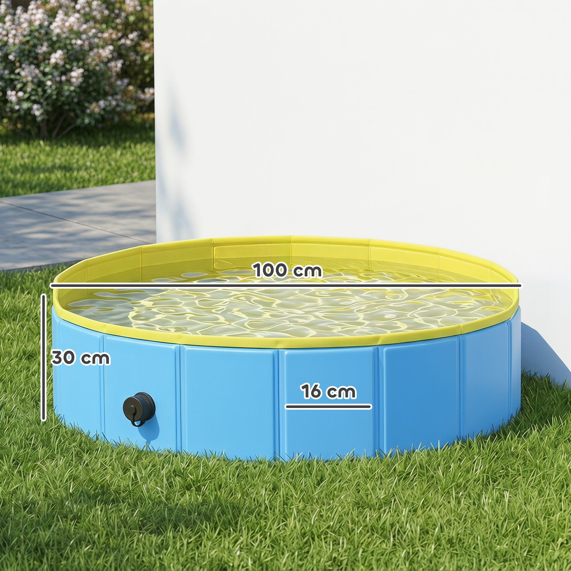 pawhut-piscine-pour-chien-pliable-pvc-100-x-30-cm-bleu-jaune image 5