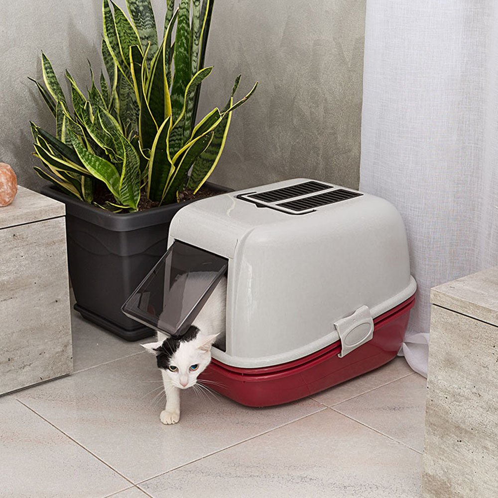 ferplast-magix-maison-de-toilette-pour-chat-avec-tamis-45-5-x-55-5-x-h-41-cm-bor image 2