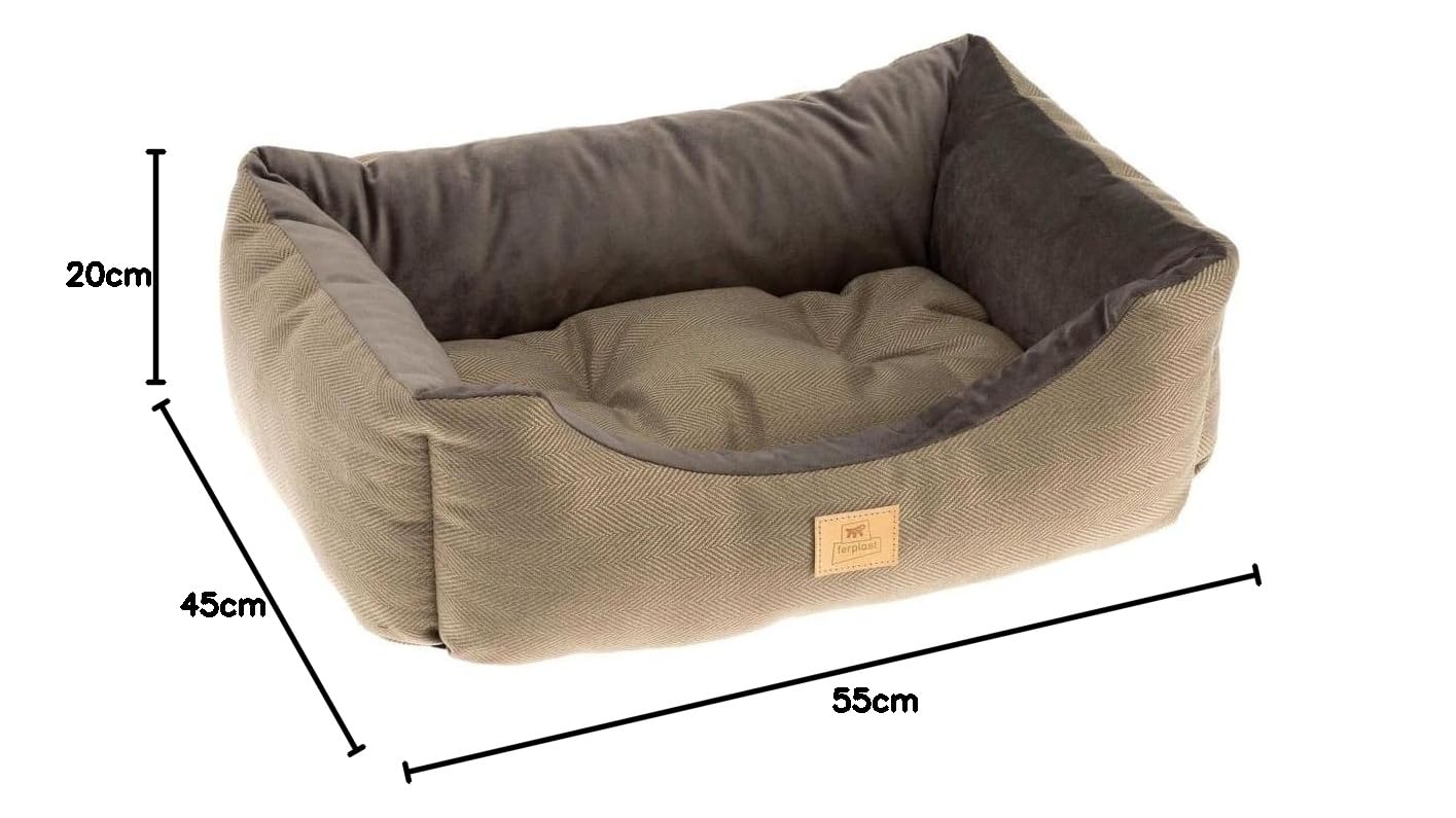 ferplast-chester-50-canap-lit-pour-chien-et-chat-marron-55-x-45-x-20-cm image 2