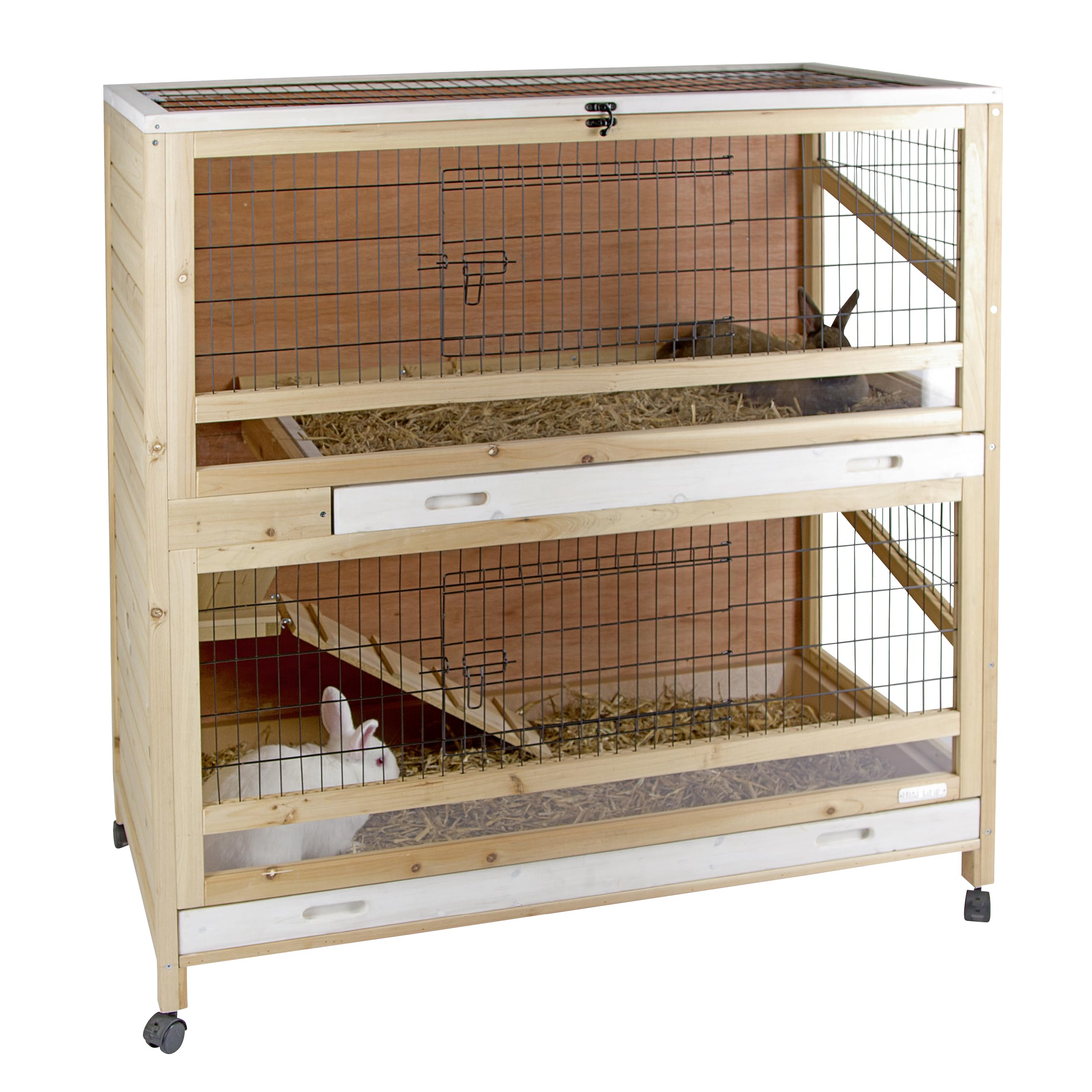 kerbl-indoor-deluxe-cage-pour-petits-animaux-deux-niveaux-115-x-60-x-118-cm image 1