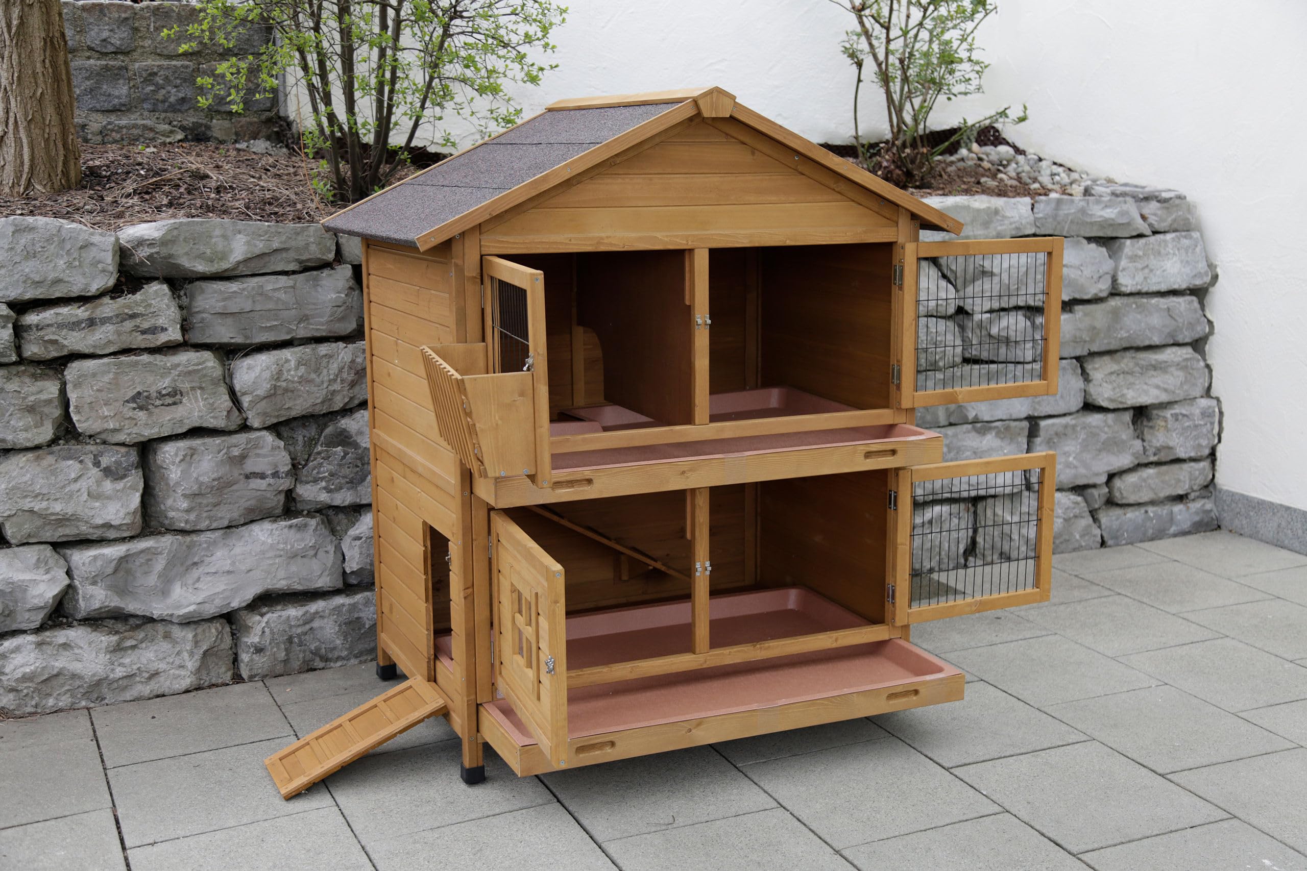 kerbl-pet-cage-rongeurs-s-dtirol-125-x-87-x-142-cm-bois-clapier-lapins image 2