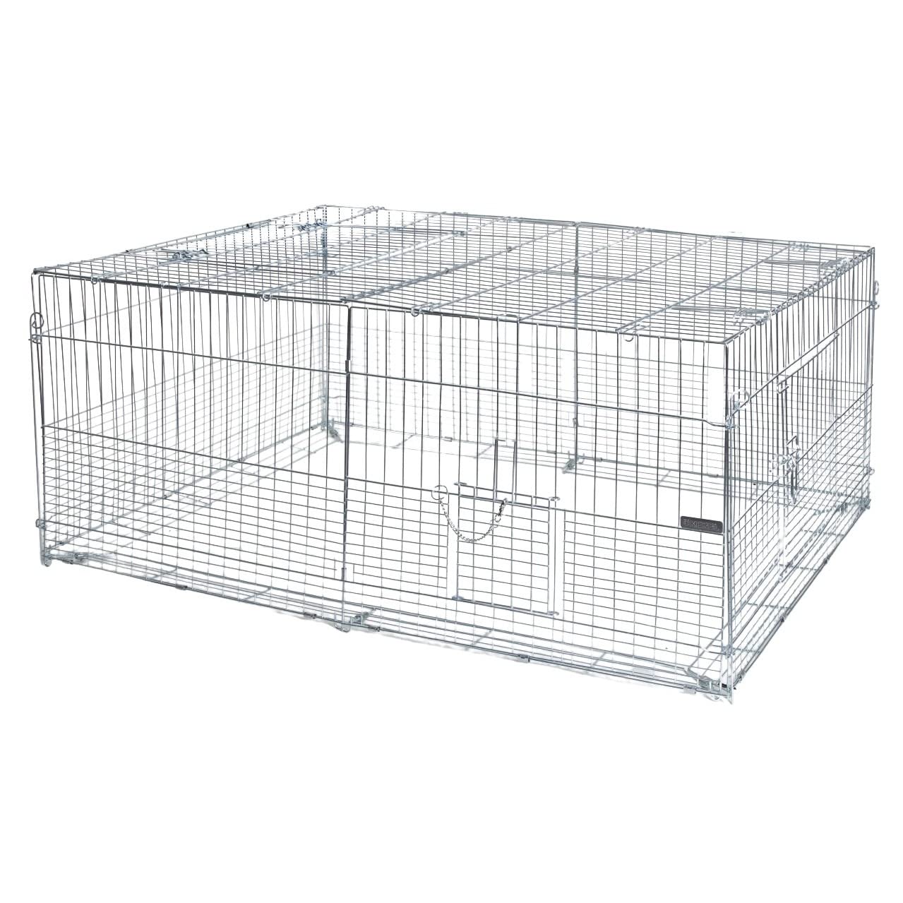 kerbl-pet-enclos-ext-rieur-pour-jeunes-animaux-144-x-112-x-60-cm-galvanis image 1