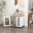 pawhut-cage-pour-chiens-style-meuble-double-porte-marron-petits-et-moyens-chiens image 4