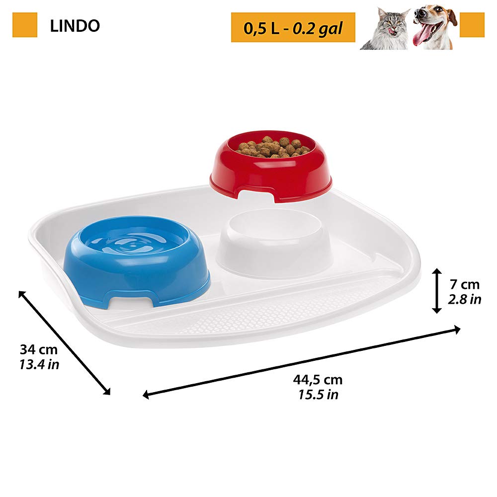 ferplast-lindo-plateau-double-cuelle-chat-et-chien-44-5-x-34-cm-rouge-2-x-0-3-l image 7
