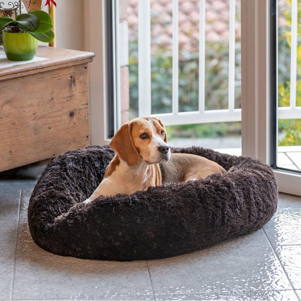 ferplast-cuddly-80-coussin-lit-int-rieur-chien-et-chat-diam-80-x-h-17-cm-marron image 3