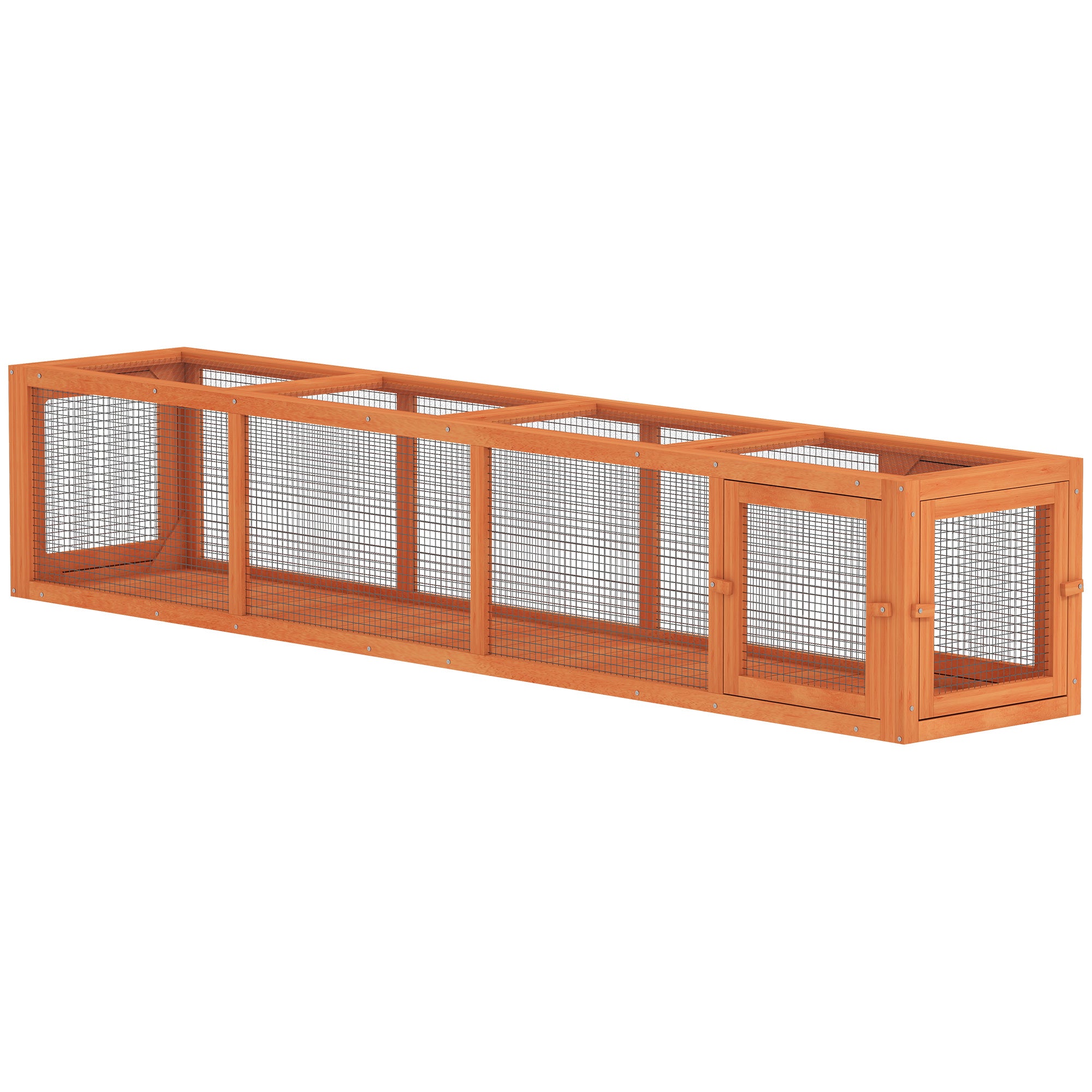 pawhut-tunnel-labyrinthe-ext-rieur-pour-chat-79-extensible-4-portes-orange image 2