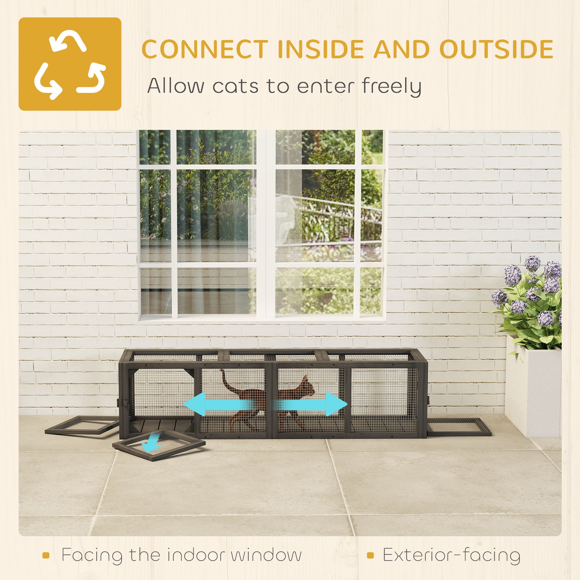 pawhut-tunnel-ext-rieur-pour-chat-59-pouces-modulaire-connecter-enclos-de-jeu image 7