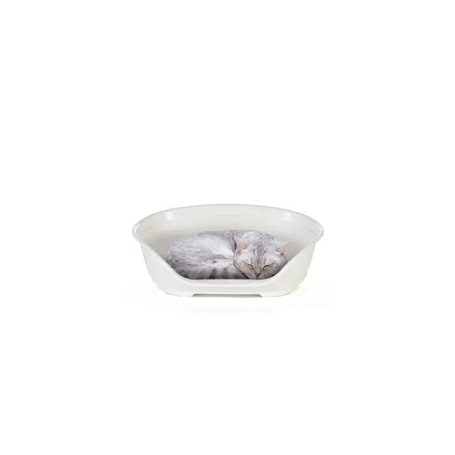 ferplast-siesta-deluxe-lit-chien-et-chat-plastique-recycl-43-x-28-x-17-5-cm-blan image 1
