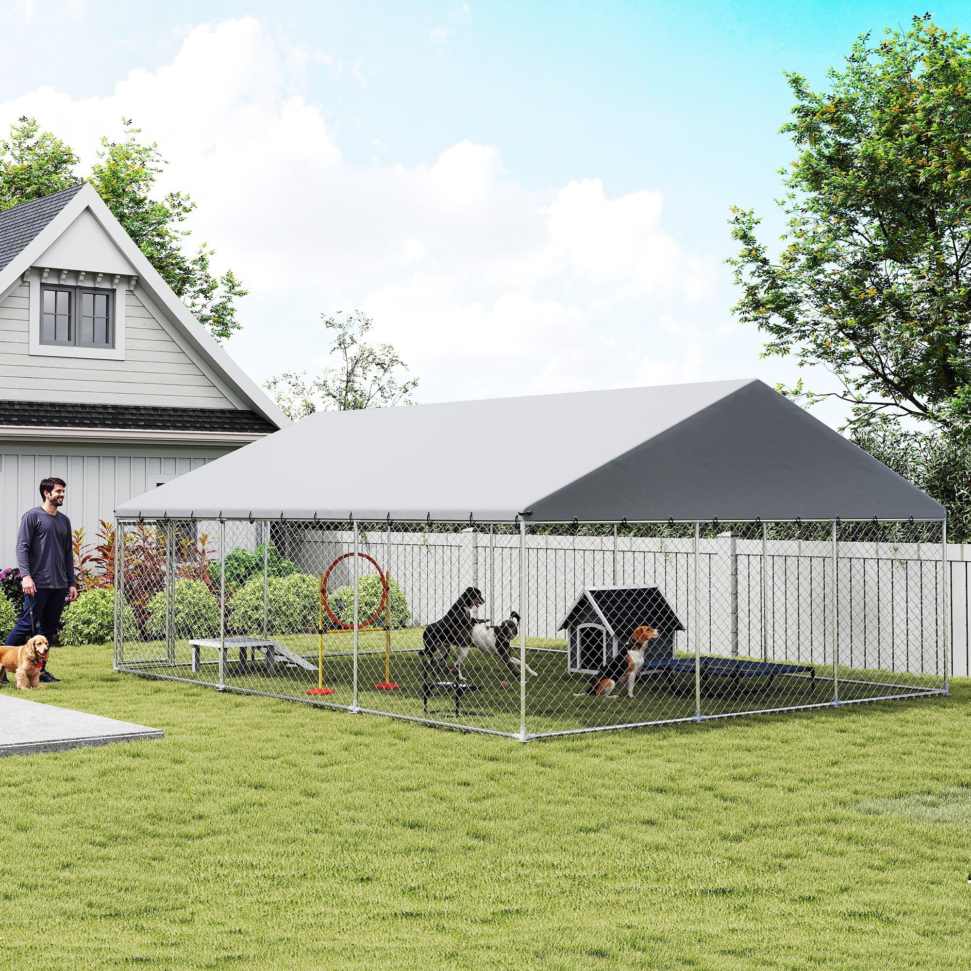pawhut-enclos-ext-rieur-extra-large-pour-chien-avec-toit-imperm-able-6-1-x-4-6-m image 4