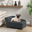 pawhut-canap-chien-petit-avec-coffre-cach-et-mousse-2-pouces-gris-fonc image 2
