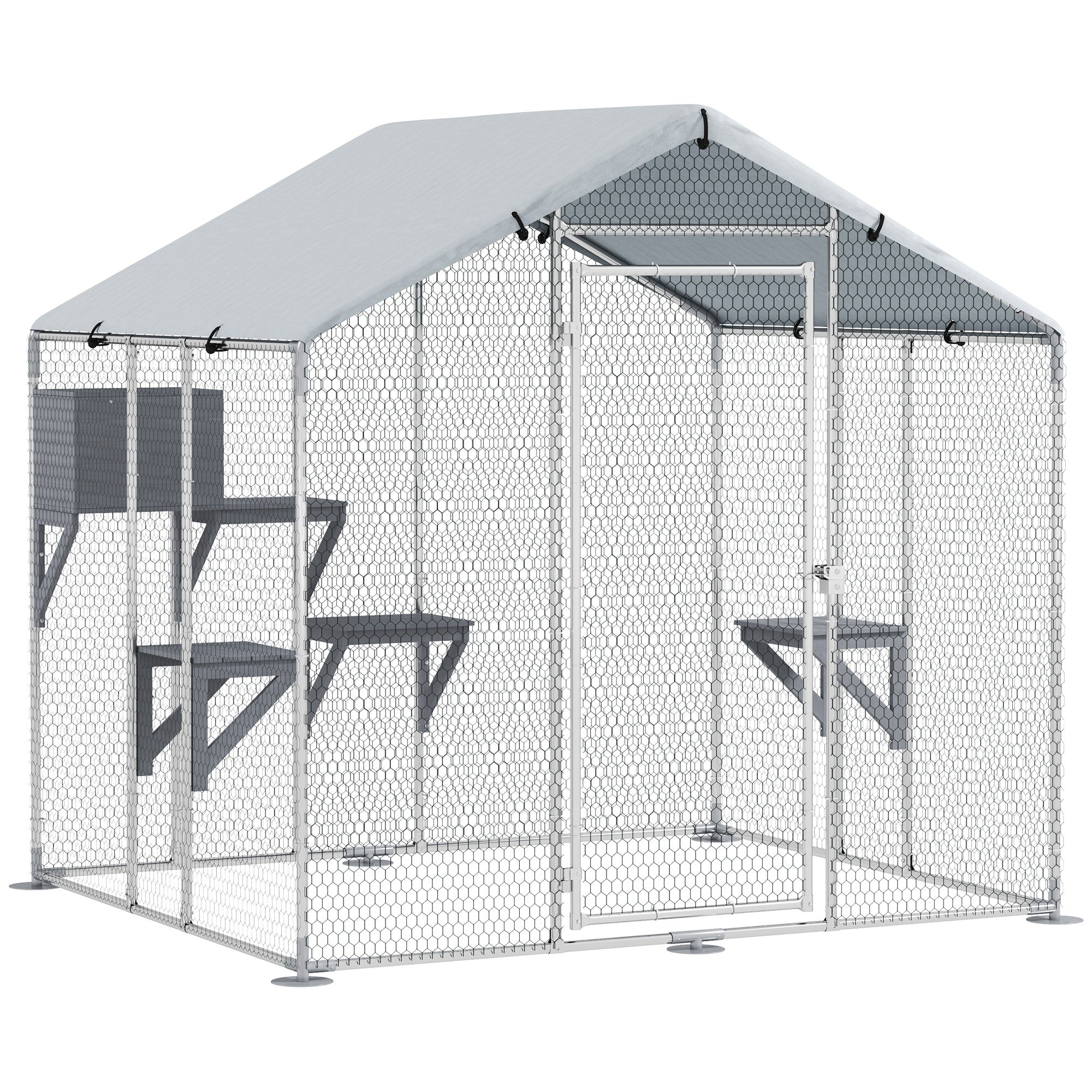 pawhut-catio-ext-rieur-walk-in-79-pouces-openair-pour-5-chats image 2