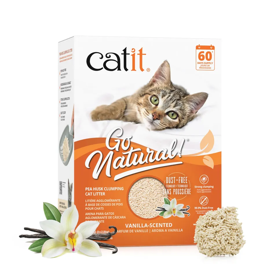 catit-go-natural-liti-re-agglom-rante-cosses-de-pois-vanille-5-6-kg image 1