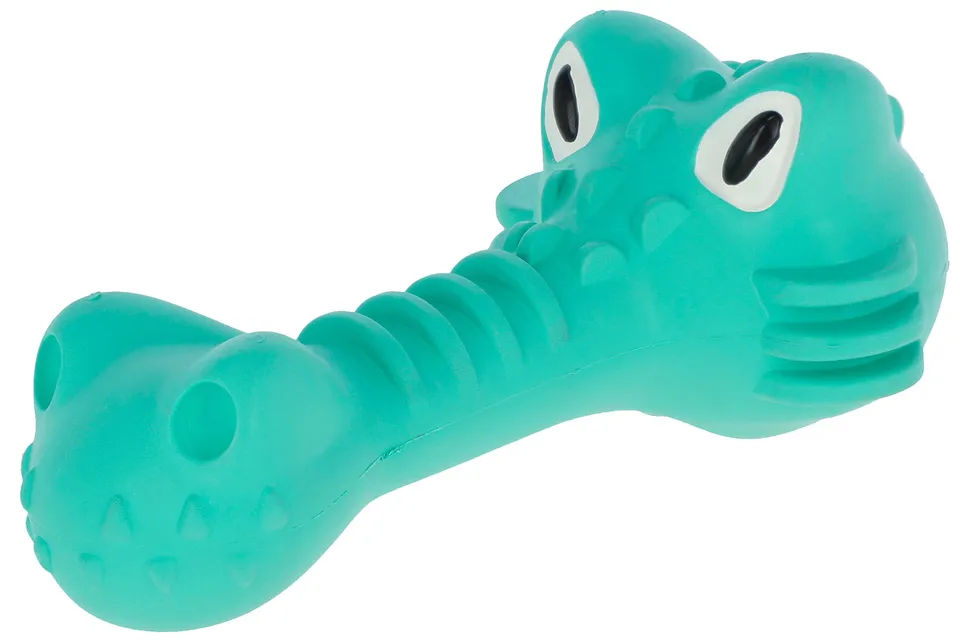 kerbl-pet-croco-toyfastic-turquoise-17-x-9-x-7-cm image 1