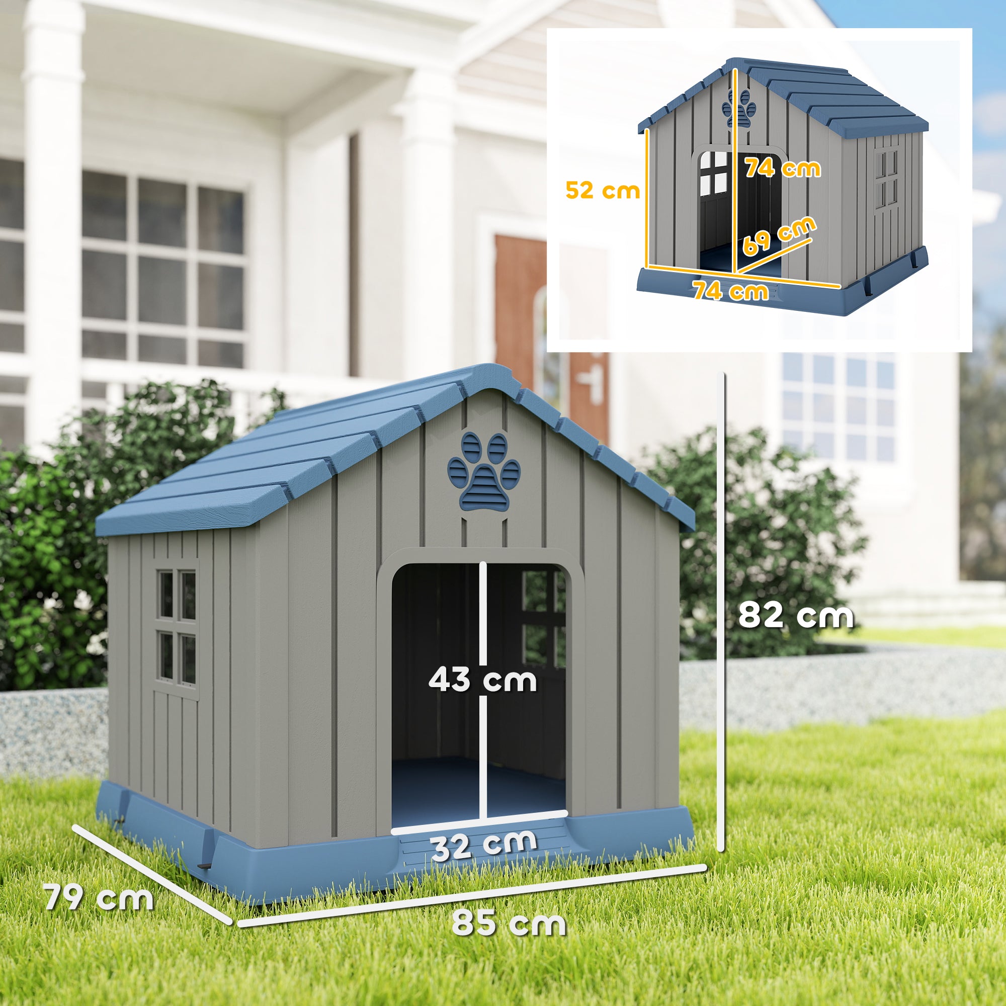 pawhut-niche-chien-d-ext-rieur-style-cabane-ventil-e-grise image 5