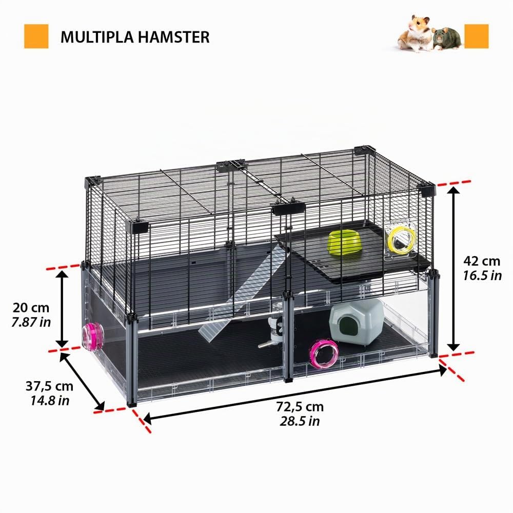 ferplast-multipla-hamster-cage-hamster-et-souris-modulable-72-5-x-37-5-x-h-42-cm image 2