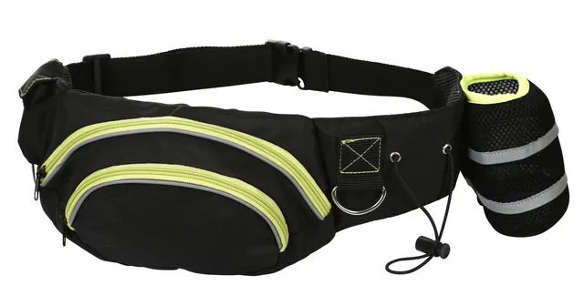 kerbl-active-sac-banane-entra-nement-chien-noir-jaune-ceinture-70-120-cm image 1