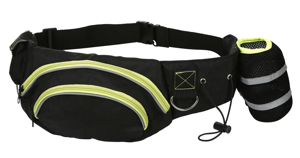 kerbl-active-sac-banane-entra-nement-chien-noir-jaune-ceinture-70-120-cm image 1