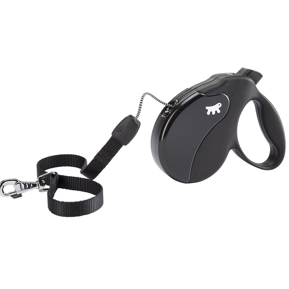 ferplast-amigo-small-laisse-enrouleur-cordon-5-m-pour-chiens-jusqu-15-kg-noire image 1