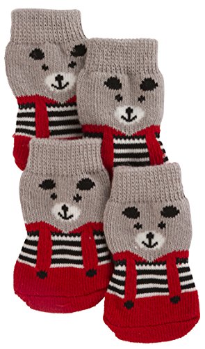 kerbl-bruno-chaussettes-pour-chien-gris-rouge-taille-l-lot-de-4 image 5