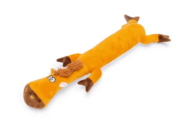 karlie-cheval-amusant-jouet-peluche-chien-marron-50-x-20-x-7-cm-avec-squeaker image 1