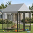 pawhut-chenil-ext-rieur-183-x-122-x-183-cm-extensible-avec-toit-et-3-portes image 3