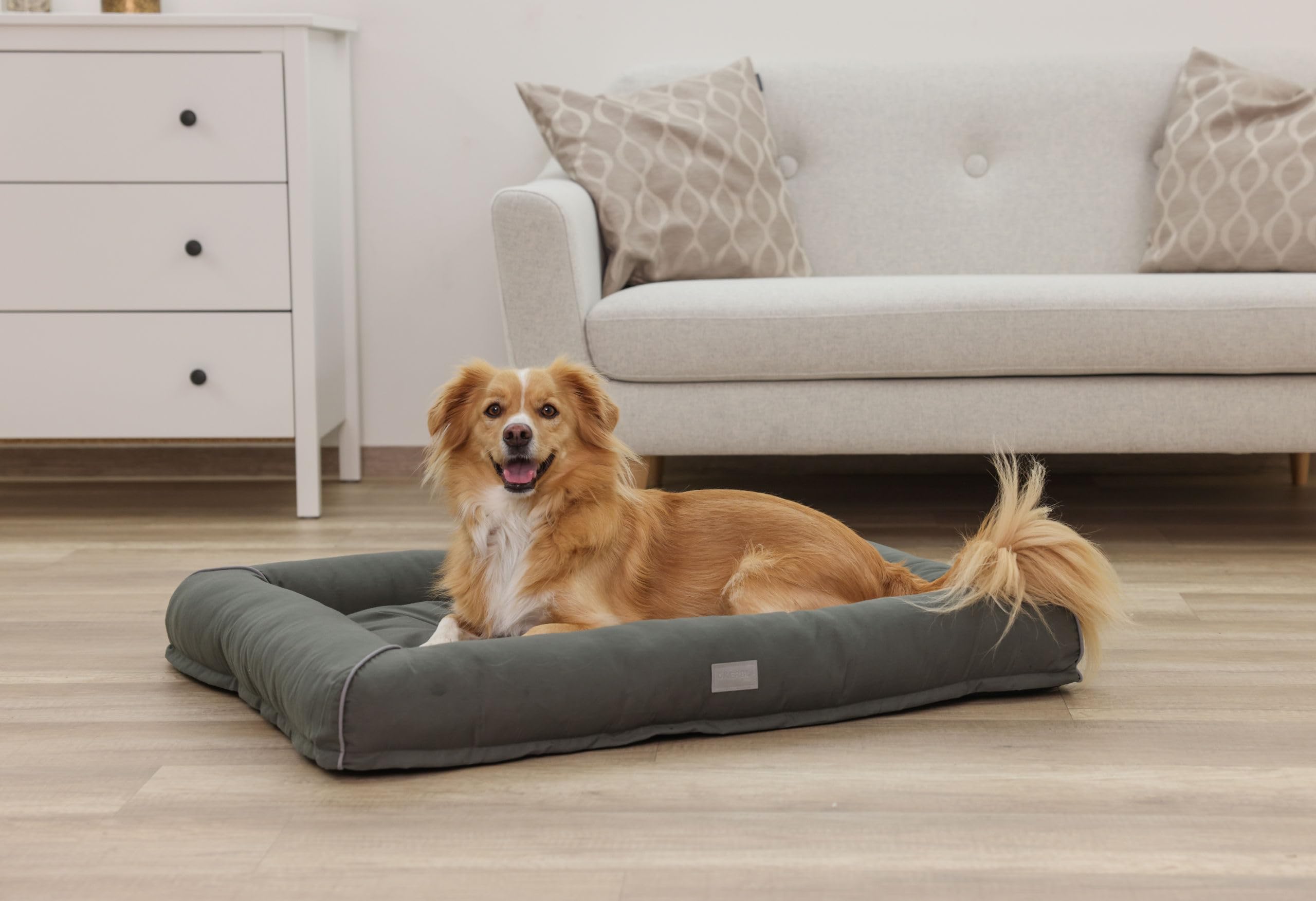 kerbl-pet-jerome-lit-douillet-pour-chien-vert-fonc-110x90x10-cm image 3