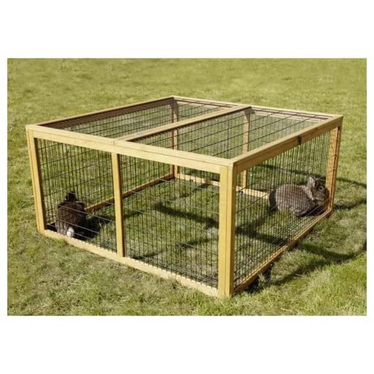 kerbl-pet-enclos-ext-rieur-rongeur-antifugue-116-x-116-x-58-cm-pin-lasur image 1